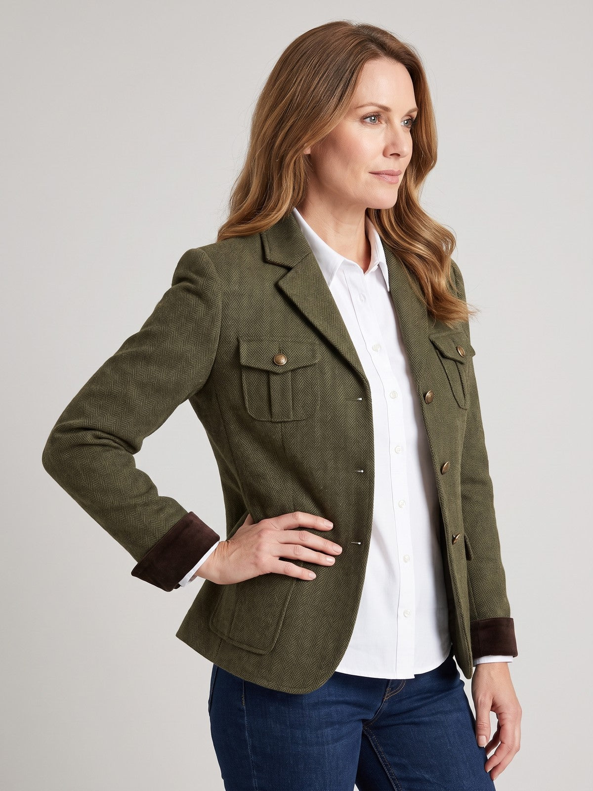 Dames Korte Blazer met Knopen