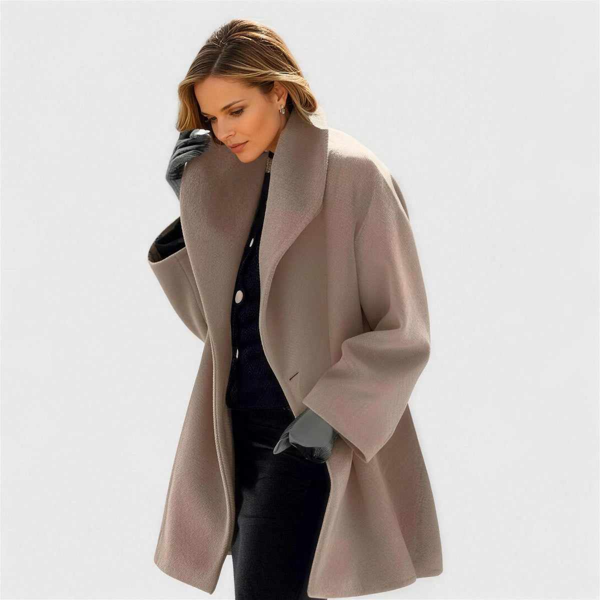 Dames Lange Oversized Jas met Zakken