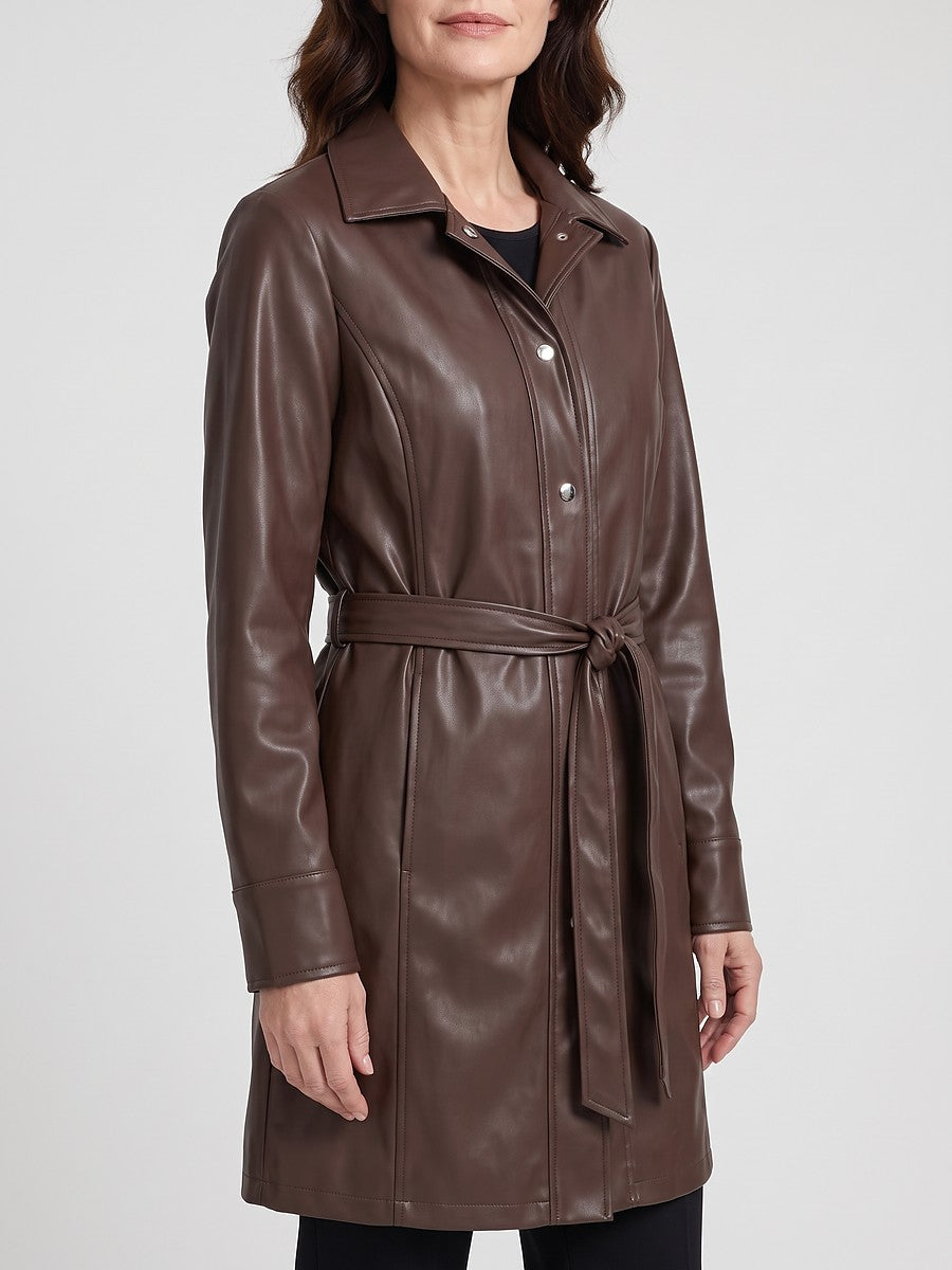 Dames Korte Trenchcoat met Bindceintuur