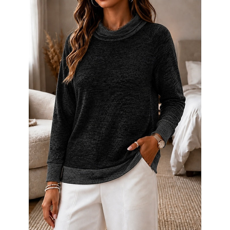 Dames Sweater met Kleurblokken en Ronde Hals