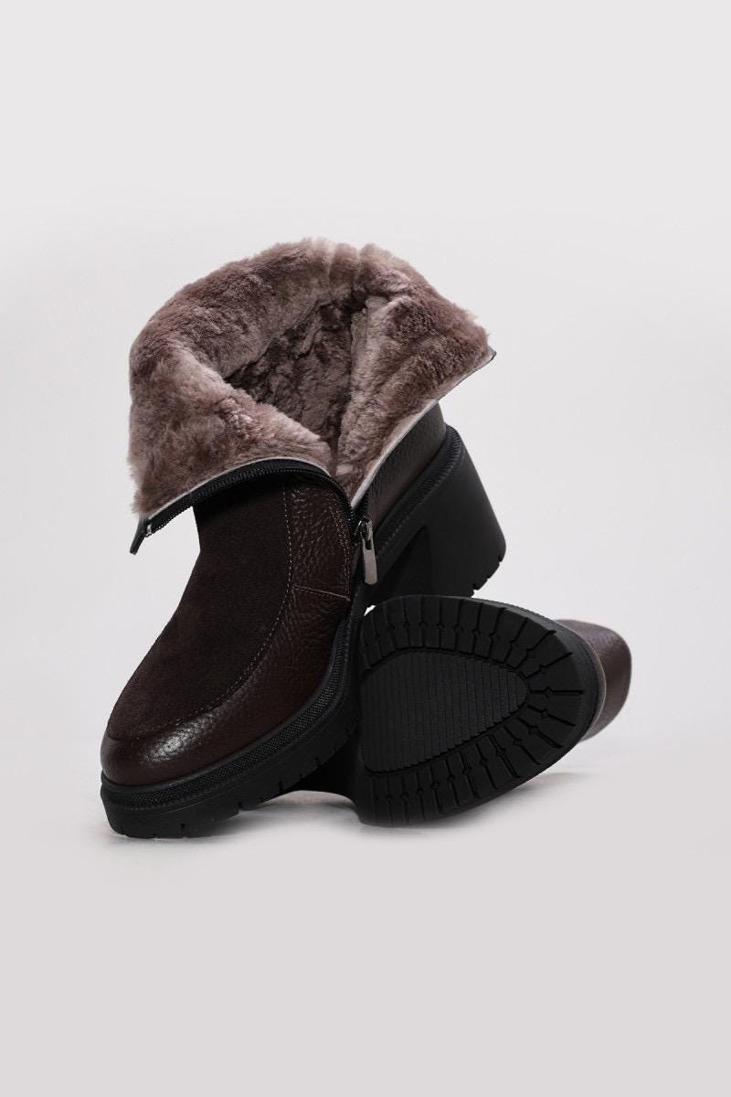 Dames Gevoerde Boots met Gesp