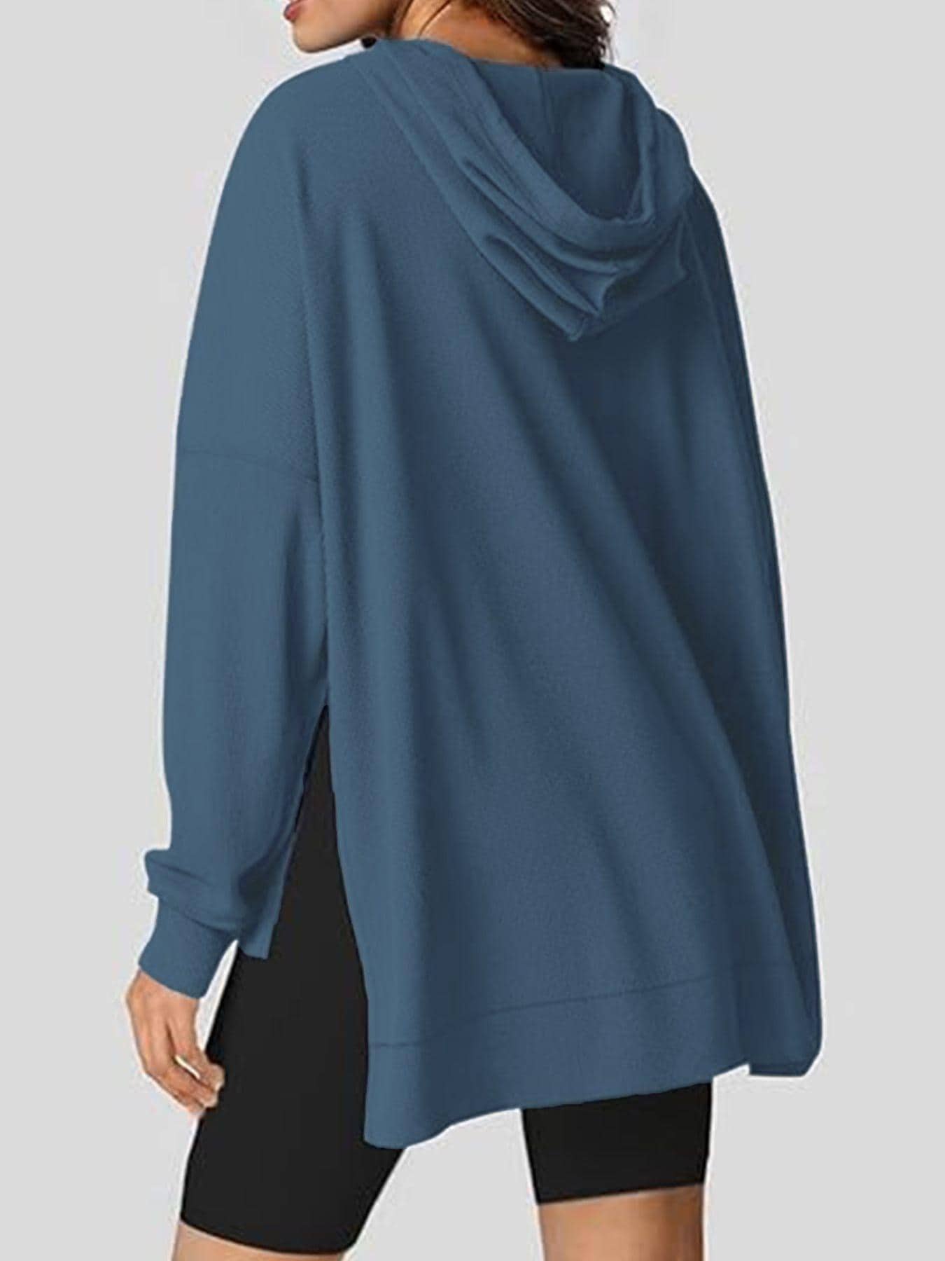 Dames Oversized Hoodie met Zijsplitten