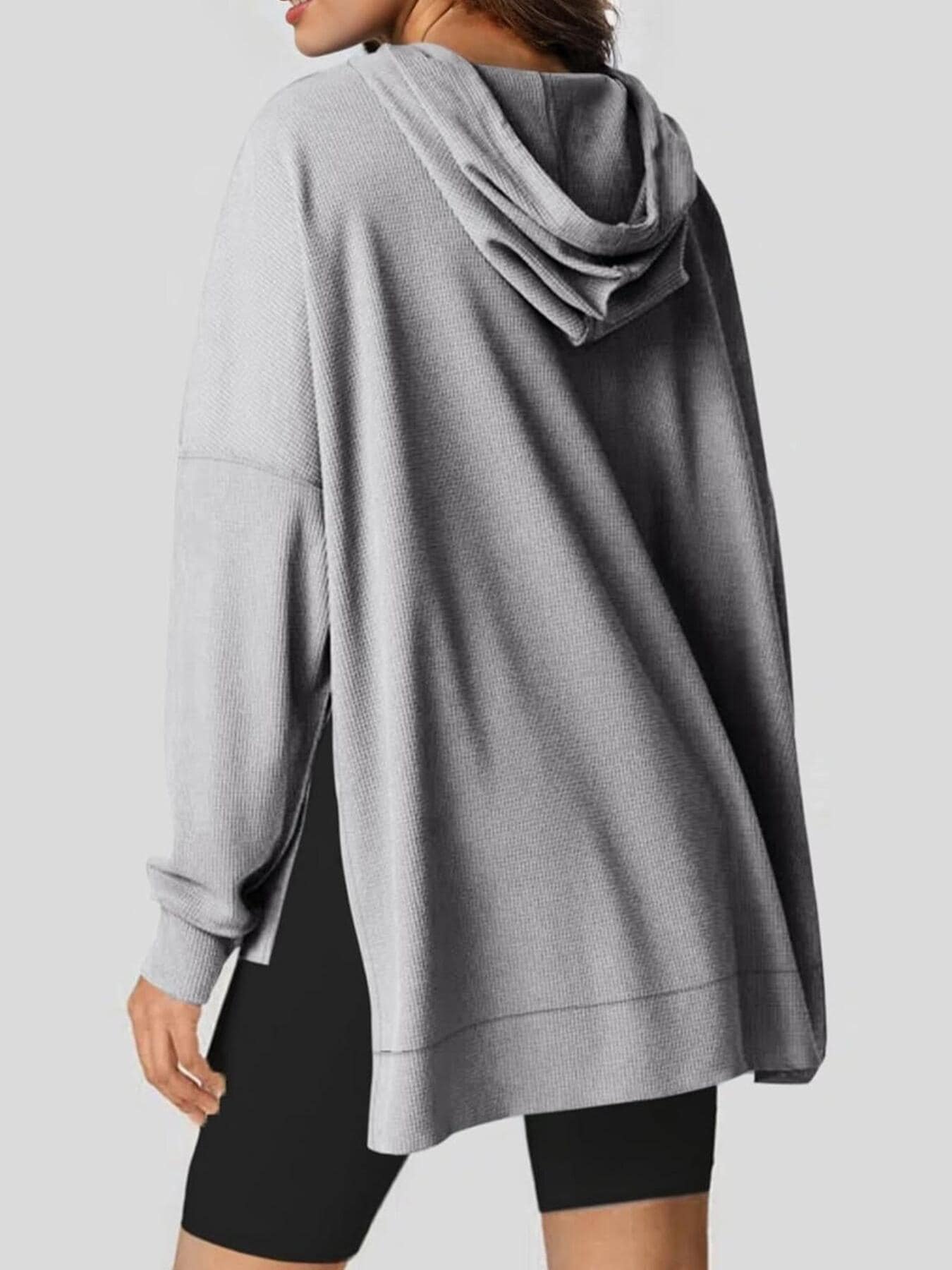 Dames Oversized Hoodie met Zijsplitten