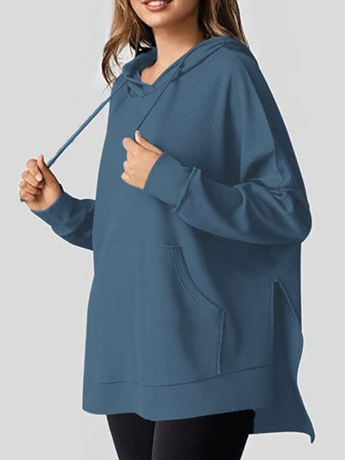 Dames Oversized Hoodie met Zijsplitten