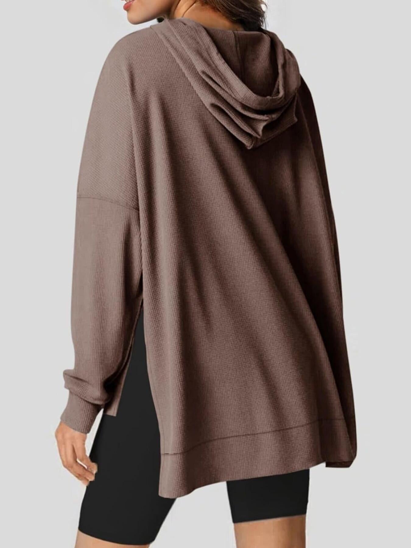 Dames Oversized Hoodie met Zijsplitten