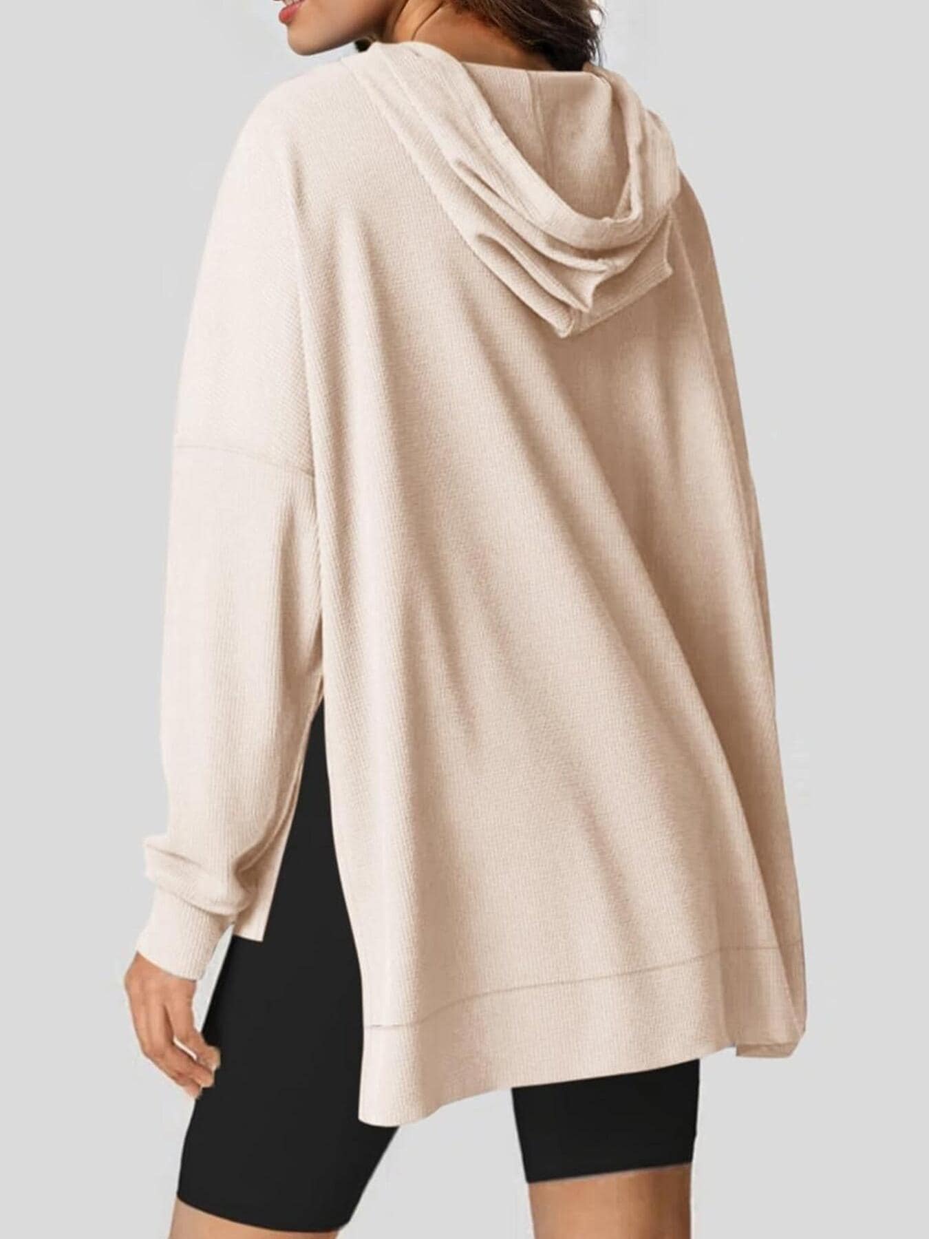 Dames Oversized Hoodie met Zijsplitten