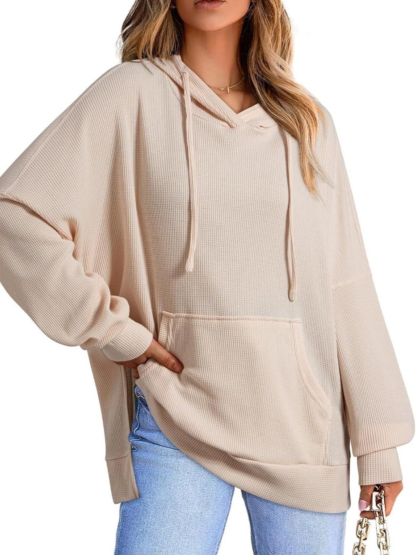 Dames Oversized Hoodie met Zijsplitten