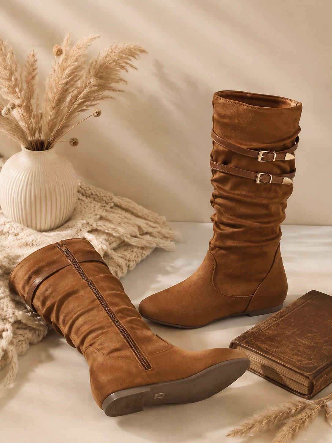 Dames Slouch Laarzen van Suede
