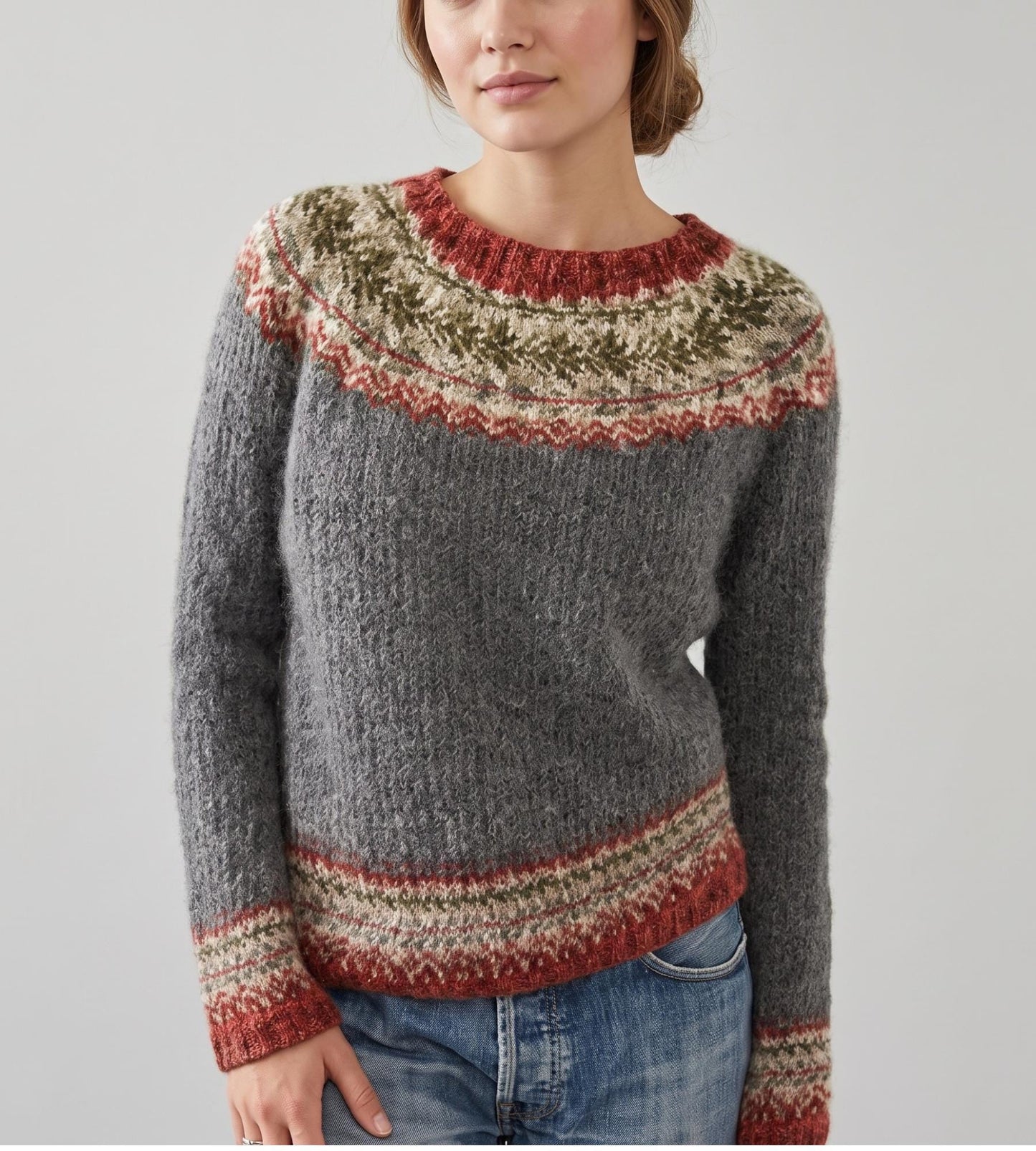 Dames Skitrui met Fair Isle Motief