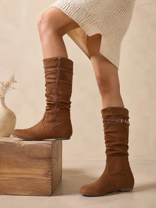 Dames Slouch Laarzen van Suede