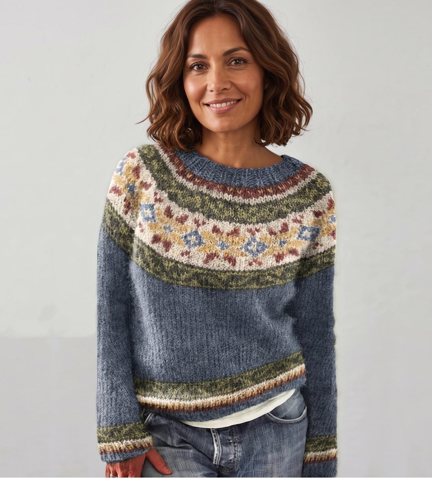 Dames Skitrui met Fair Isle Motief
