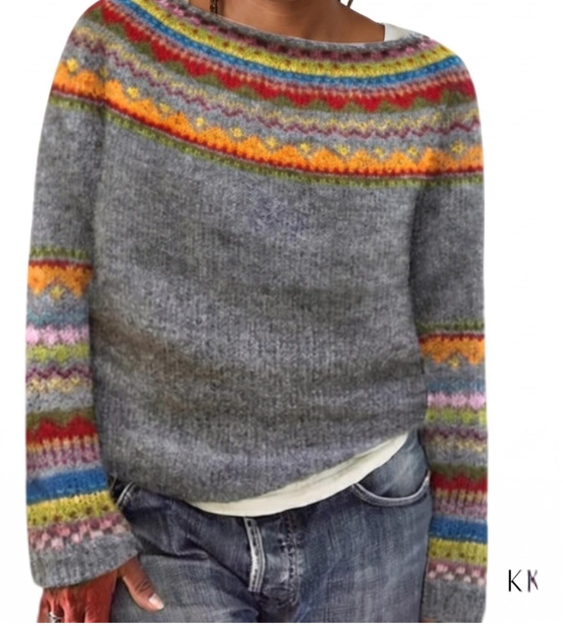 Dames Skitrui met Fair Isle Motief