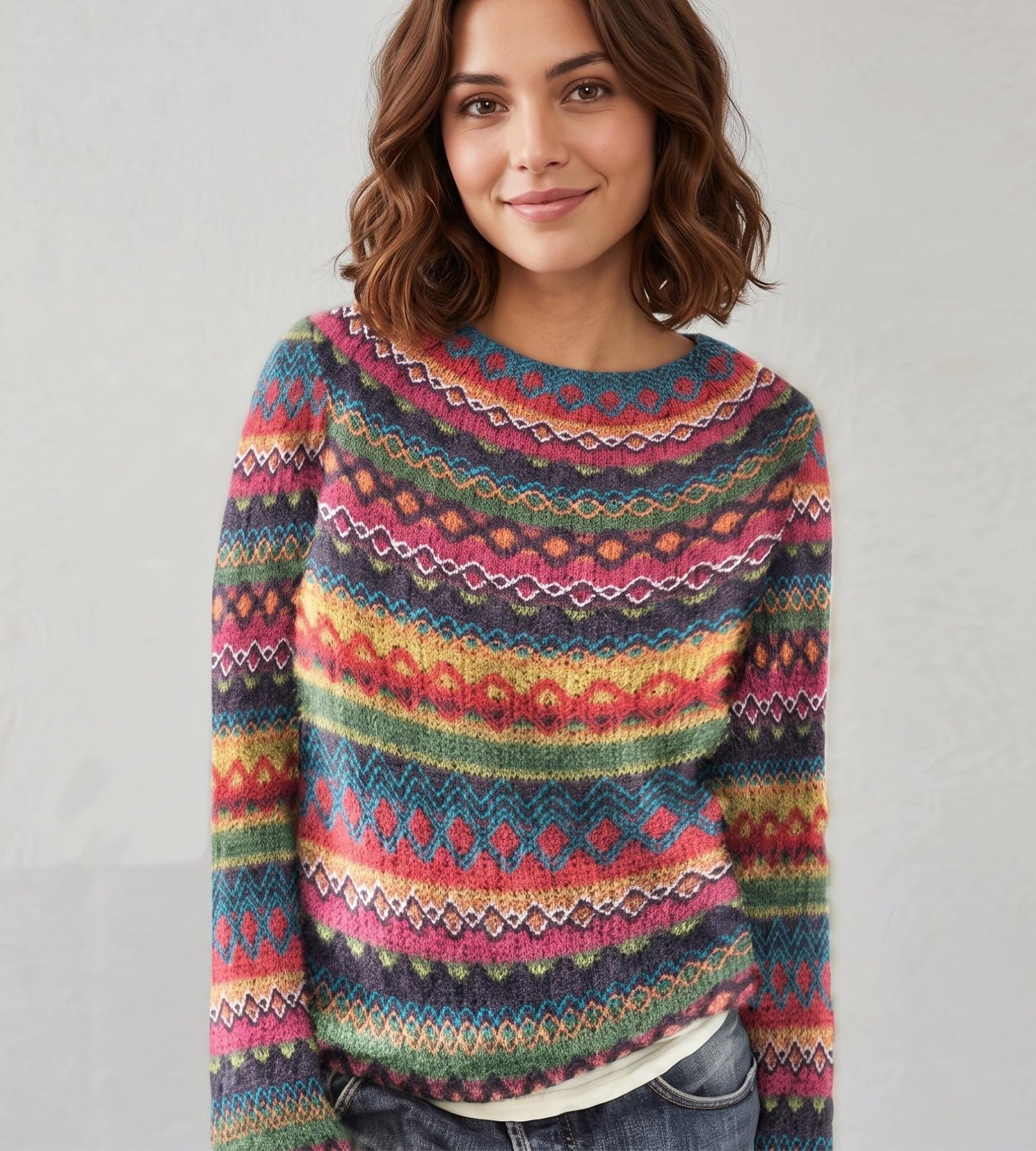 Dames Skitrui met Fair Isle Motief