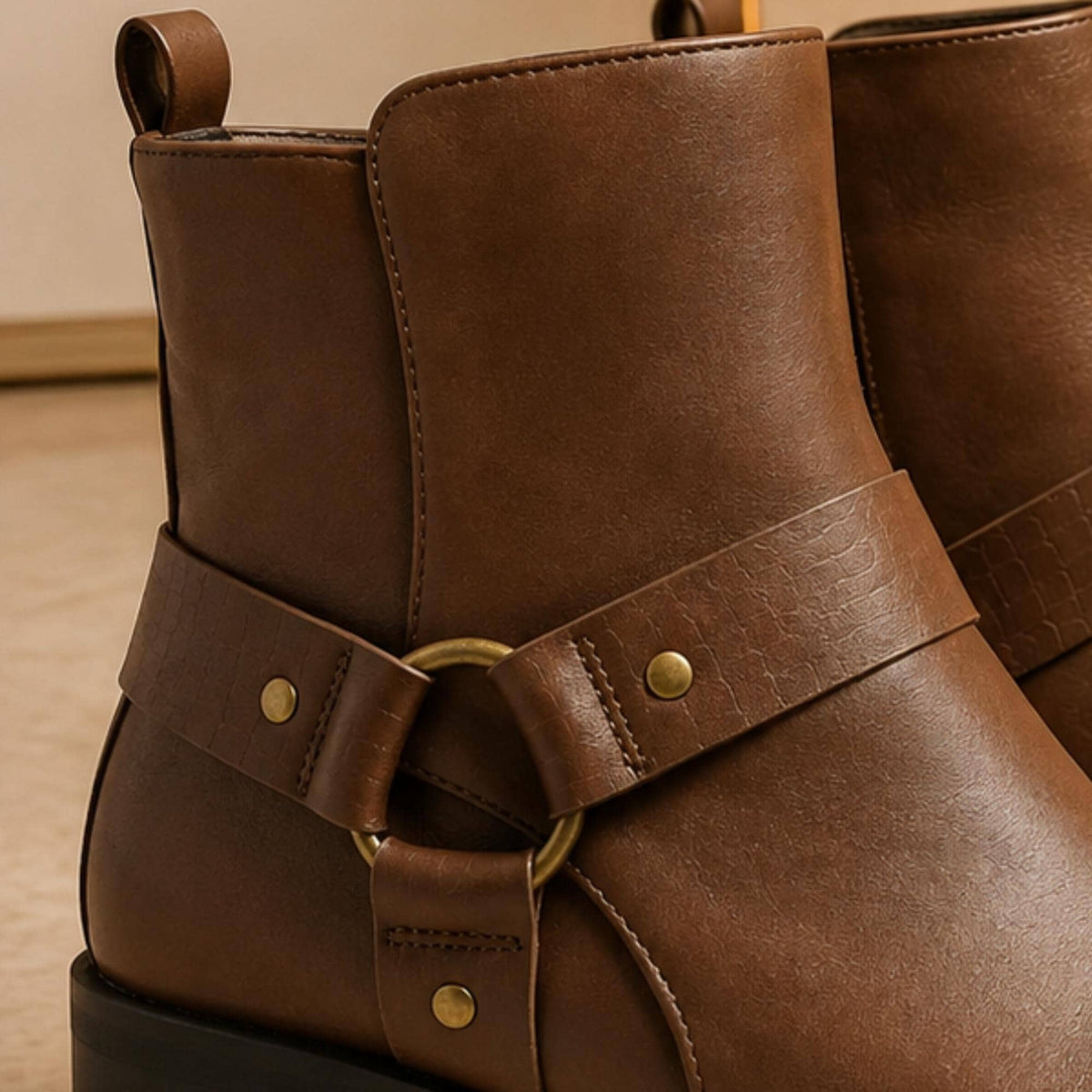 Dames Bikerboots met Gesp