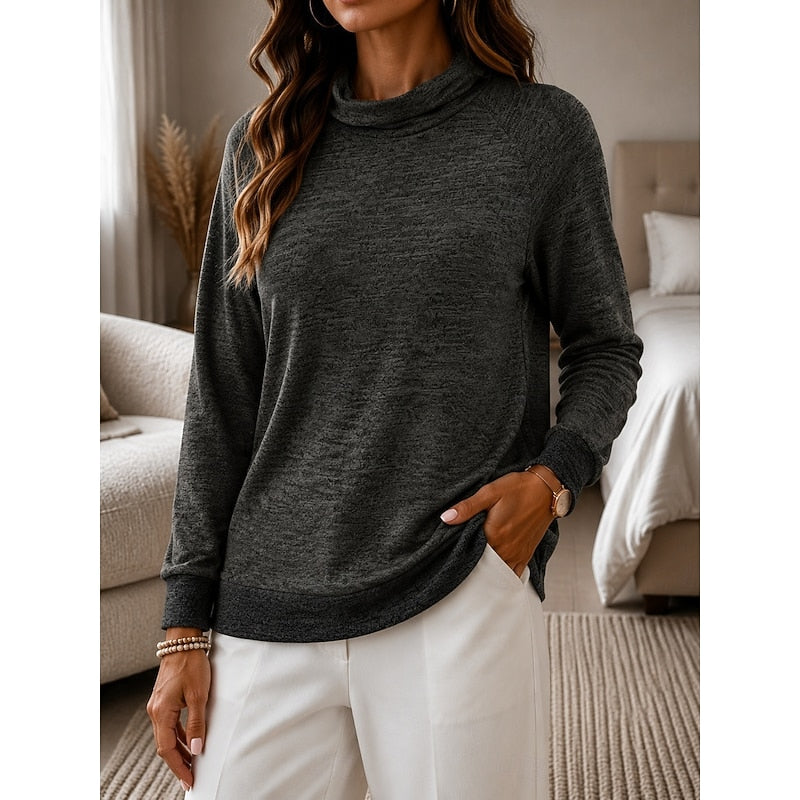 Dames Sweater met Kleurblokken en Ronde Hals