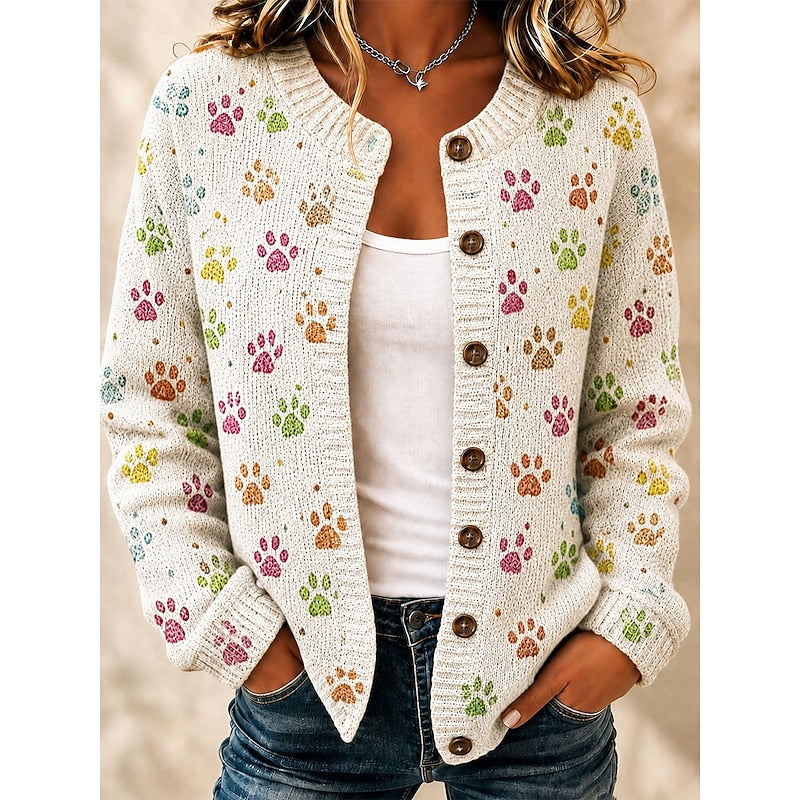 Dames Wit Vest met Print