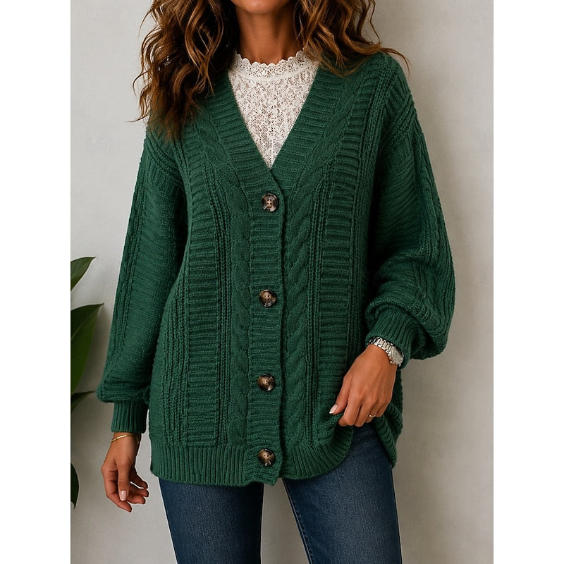 Dames Chunky Cardigan met Kabelpatroon