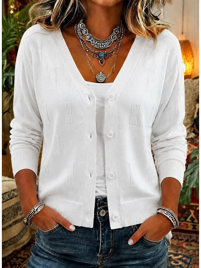 Dames Basic Cardigan met V-hals