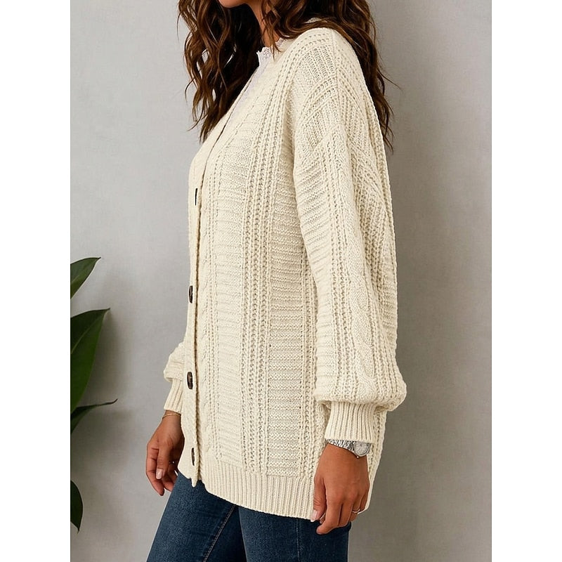 Dames Chunky Cardigan met Kabelpatroon